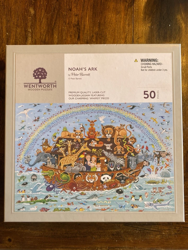 Quebra-cabeça de madeira Wentworth 50 peças Arca de Noé por Peter Barrett-Completo - Imagem 1 de 4