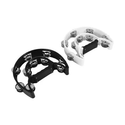 2X(2Pack 10   Reihiges Tamburin für Erwachsene, Halb Mond Musik Tam7026 - Bild 1 von 4