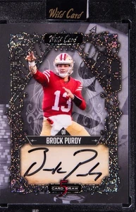 2023 Brock Purdy RC AUTO 1/1 Rookie Wild Card 5 Card Draw #5CDV-111 Encased 1/1 - Picture 1 of 2