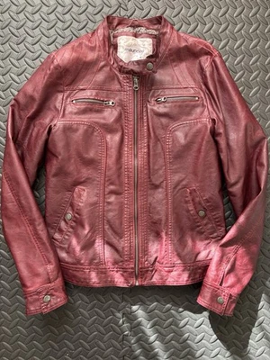 Maurice’s Women’s Faux Leather Moto Style Jacket/Coat Burgundy/Red Size Medium M - Image 1 of 4