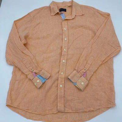 Mine Men's XL Button Up Shirt 100% LINEN Cuffs London Milan New York Classic - Image 1 of 4