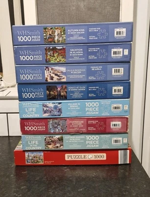 Jigsaw Puzzle Bundle Of  8 x 1000 Pieces All Complete Mainly WH Smith - Image 1 of 4
