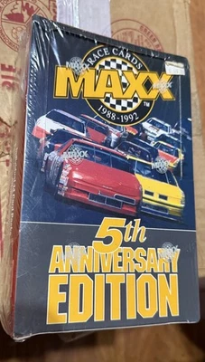 1992 Maxx Race Card 5th Anniversary Edition Wax Box Factory Sealed 36ct - Image 1 of 4