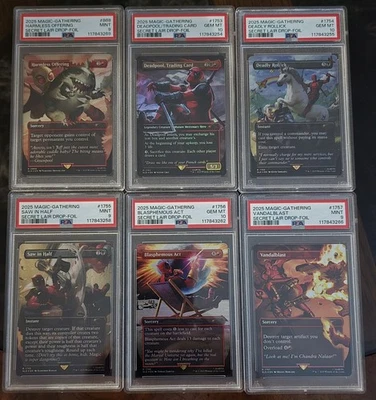 2025 Magic The Gathering Secret Lair Deadpool Foil Set PSA 10 READ! (B) - Image 1 of 4