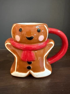 Target Wondershop Gingerbread Man Mug Cup 14.5 ounce Christmas Red Handle & Bow - Picture 1 of 8