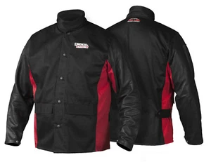 Lincoln K2987 Shadow Grain Leather Sleeved Welders Welding Jacket Medium - Picture 1 of 3