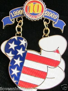 Disney 10th Mickey Mouse Icon American Flag Tribute Artist Proof AP Pin - Picture 1 of 2