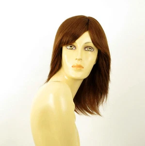 perruque femme 100% cheveux naturel châtain clair cuivré ref JULIE 30 - Picture 1 of 9