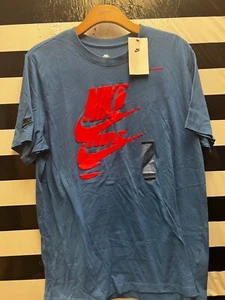 Men NWT "Nike" blue /red T-shirt. Size large.Reg. $25.00 - Picture 1 of 2