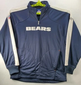 Suéter Reebok Chicago Bears NFL auténtico línea lateral 1/4 con cremallera forrado de lana para hombre SM - Imagen 1 de 12