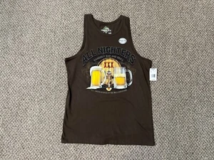 Newport Blue Men's Brown Cotton "BIG MANS BREW BEERS" Tank Size M / Medium - Picture 1 of 5