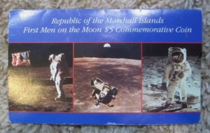 Republic of the Marshall Islands First Men on the Moon $5 Commemorative Coin - Picture 1 of 7