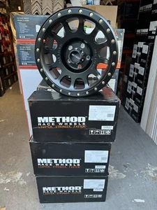 17x8.5 Method MR305 NV Matte Black Wheels 5x5 (0mm) Set of 4 - Picture 1 of 5