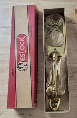 Manija de puerta exterior Weslock de colección latón 11,5"x2,5" #16 nueva en caja Foto 1 de 4