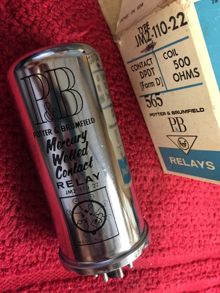 Potter & Brumfield JM2-110-22 DPDT 500 OHM COIL - Image 1 of 1