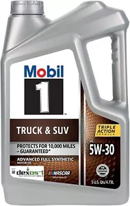 Mobil 1 Truck & SUV Full Synthetic Motor Oil 5W-30, 5 Quart - Picture 1 of 6