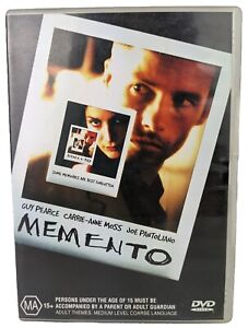 Memento DVD Region 4. Guy Pearce, Carrie-Anne Moss.
