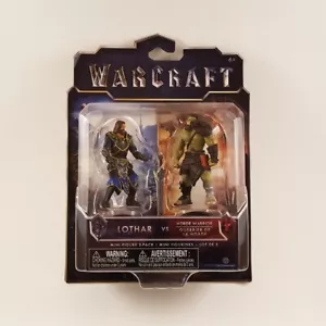 Minifigura Warcraft Lothar v Horde Warrior paquete de 2 2,5 pulgadas WoW película JAKKS Pacific - Imagen 1 de 2