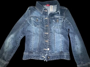 Vintage Y2K Guess USA Girl's Blue Denim Youth Jean Jacket - XL 16 - Picture 1 of 3