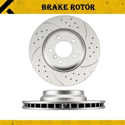 2x Drilled Brake Rotors Front for BMW 335d; 335i xDrive; 335xi; 335is; 335i; X1 - Image 1 of 4