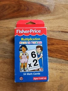 Vintage Fisher-Price Multiplication Math Flash Cards 54 Flash Cards Ages 4+ - Picture 1 of 7