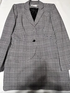 Calvin Klein Black & White Plaid Women Skirt Suit - Picture 1 of 4