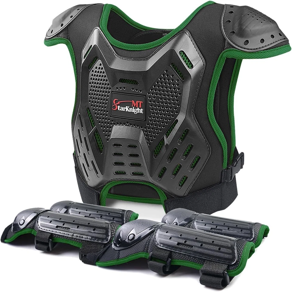Chaleco protector de motocicleta para niños Carreras Bicicleta Pecho Anti Impacto Codo Rodilleras EE. UU. Foto 1 de 4