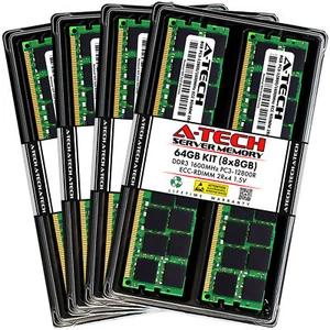 64GB 8x 8GB PC3-12800R RDIMM ASUS KGPE-D16 Z9PA-U8 Z9PG-D16 Z9PR-D12C Memory RAM - Picture 1 of 3
