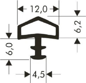 Türdichtung Zimmertürdichtung RT-1 Häuschendichtung Tür Zargendichtung Haustür  - Bild 1 von 14