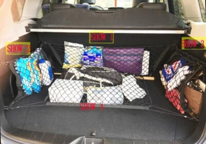 4 Hooks Net Car Trunk Cargo Net Holder Elastic Mesh Organizer for Truck SUV - Picture 1 of 4