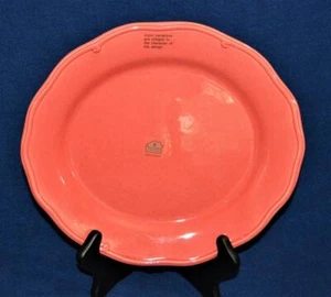 New WATERFORD Great Room Scalloped CORAL ZINGER 10 1/2" x 9" Oval Plate - Picture 1 of 3