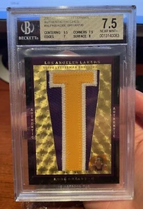 2007/08 Topps Letterman Kobe Bryant 1/1 Superfractor Game Used Letterman Patch