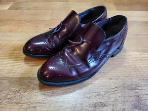 LOFT & BROWNSTONE Oxblood talla 9 D deslizable en mocasines con astillas - Imagen 1 de 10