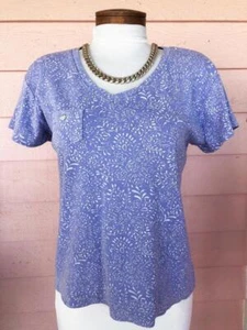 MAGLIETTA FRESH PRODUCT POCKET V-NECJ taglia M PERIWINKLE camicetta morbida cool EZ CARE - Foto 1 di 4