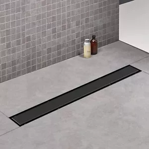 Drenaje de ducha lineal de 24 pulgadas con cubierta de inserción de azulejos 2 en 1 drenaje de piso de baño - Imagen 1 de 13