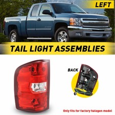For 07-14 Chevy Silverado Red Left Side Driver Tail Light Brake Lamp Bulb+Wiring