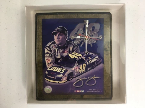 Vintage 2002 JG Motorsports Nascar Jimmie Johnson Wall Clock Racing Reflections Cover