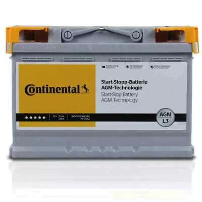 Batería Auto Continental L3 AGM START&STOP 70AH 720A START STOP - Imagen 1 de 4