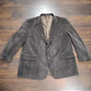 Oak Hill Corduroy Blazer Mens 3XL 54R Brown Two Button Vent Pockets - Picture 1 of 16