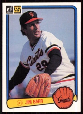 1983 Donruss Jim Barr San Francisco Giants #398 - Image 1 of 2