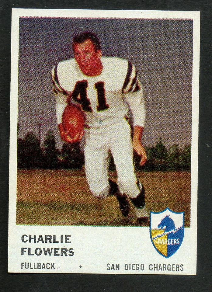 1961 Fleer Football Card #156 Charlie Flowers-San Diego Chargers Near Mint Card - Image 1 of 1