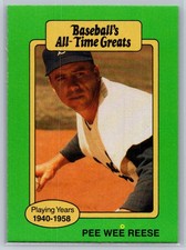1987 Hygrade All-Time Greats #NNO Pee Wee Reese Near mint or better