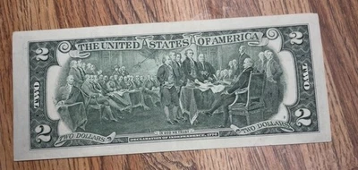 2017 A $2 Dollar Bill Note (K) 01425593A.  Low Serial Number Excellent Condition - Image 1 of 3