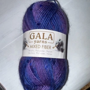 Gala Yarns - MIXED FIBER SEQUIN - Blue Purple Ombre' - 50g, 1.76oz - Picture 1 of 6