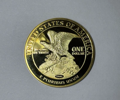 Historic Double Eagle Dollar Trials 1849 US 24k Gold-plated (Free Shipping) - Image 1 of 4