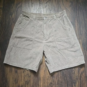 Vintage 90s Ocean Pacific OP Corduroy Shorts Tan Mens 36 Surf Skate Dogtown 9" - Picture 1 of 12