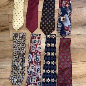 Vintage Seidenkrawatte Lot 10 Liberty Damon JT Beckett Struktur Stringbeans Zylos 80er 90er - Bild 1 von 3
