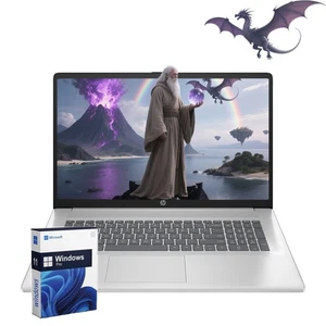 HP 17.3"Touch Laptop computer,Win11P,4.5GHz AMD-R5-7530U,UpTo 64GB RAM 2TB SSD - Picture 1 of 7