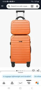 Hard Case Luggage 2 Piece Sets Carry On Luggage Lightweight With Spinner Wheels - Picture 1 of 7