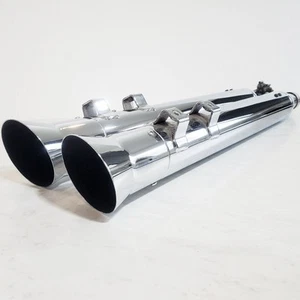 Khrome Werks Chrome Slash Exhaust Mufflers For Harley-Davidson Touring 1997-2016 - Foto 1 di 20